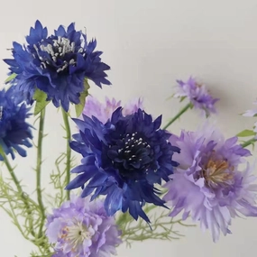 Cornflower 5 Heads Artificial Silk Flower 55cm Stem CORNFLOWER001-004,dried artificial flower
