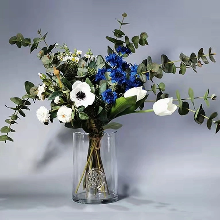 Cornflower 5 Heads Artificial Silk Flower 55cm Stem CORNFLOWER001-004