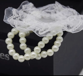 corsages wrist band with pearl realistic flower bouquet  