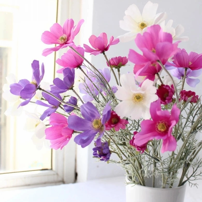 Cosmos Flower Artificial Silk 60cm 15 Colour Selections COSMO001-022