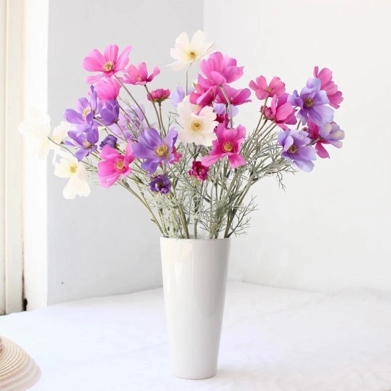 Cosmos Flower Artificial Silk 60cm 15 Colour Selections COSMO001-022