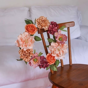 Couronne murale en papier Marlier,mother's day bouquet