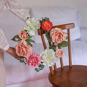 Couronne murale en papier Monet,mother's day bouquet