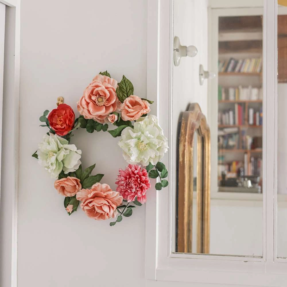 Couronne murale en papier Monet