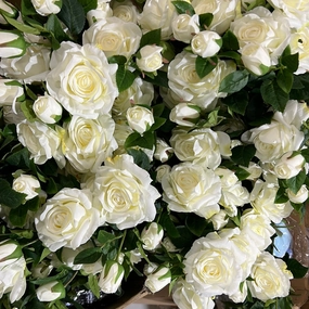 Cream Artificial Flower Single Stem spray Fall Rose bouquet material artificial flower bouquet  