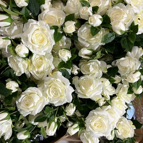 Cream Artificial Flower Single Stem spray Fall Rose bouquet material artificial flower bouquet  