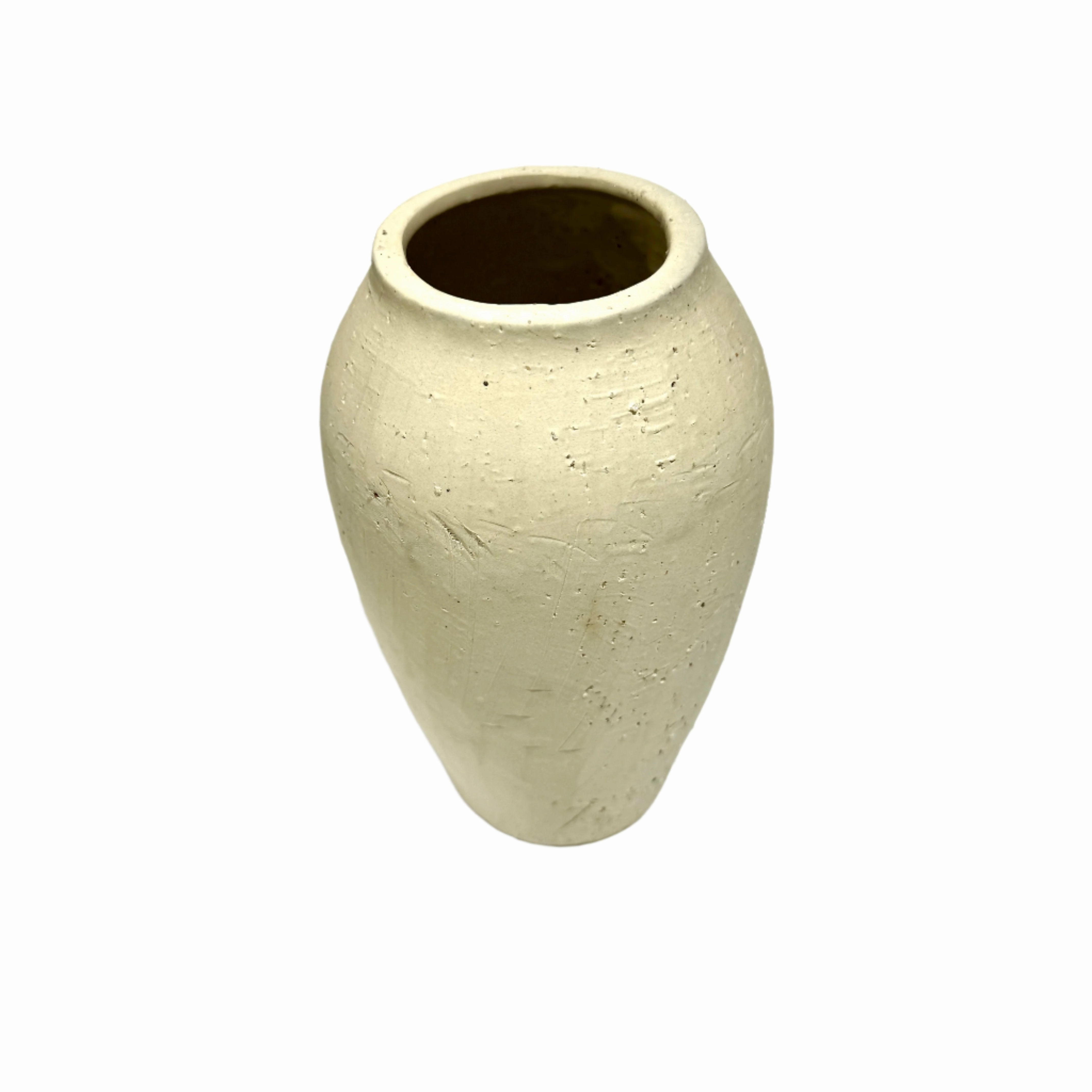 Cream Ceramic Jar