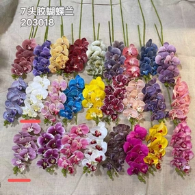 Cream LARGE REAL TOUCH PHALAENOPSIS ORCHID ARTIFICIAL FLOWER artificial flower bouquet  