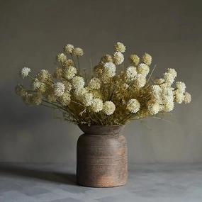 Cream Melaleuca Stem 52cm,dried artificial flower