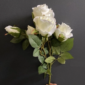 Cream Spray American Rose white artificial flower bouquet  