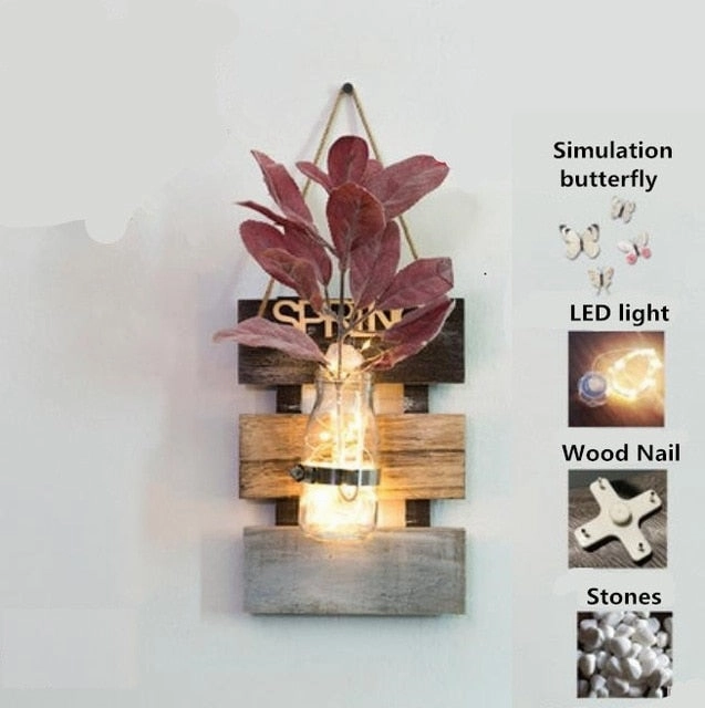 Creative Hanging Glass Wooden Base