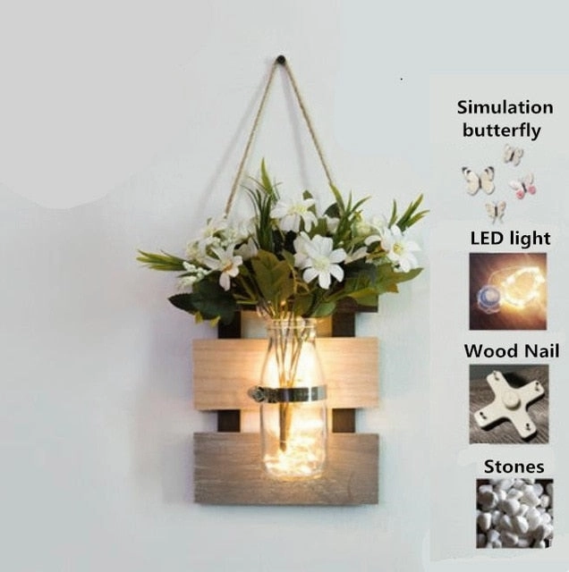 Creative Hanging Glass Wooden Base