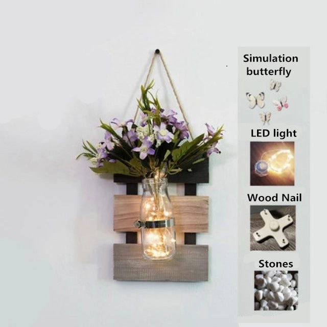Creative Hanging Glass Wooden Base