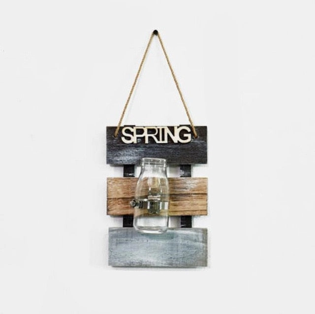 Creative Hanging Glass Wooden Base