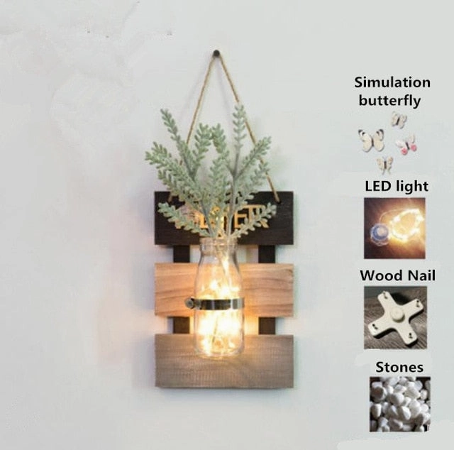 Creative Hanging Glass Wooden Base