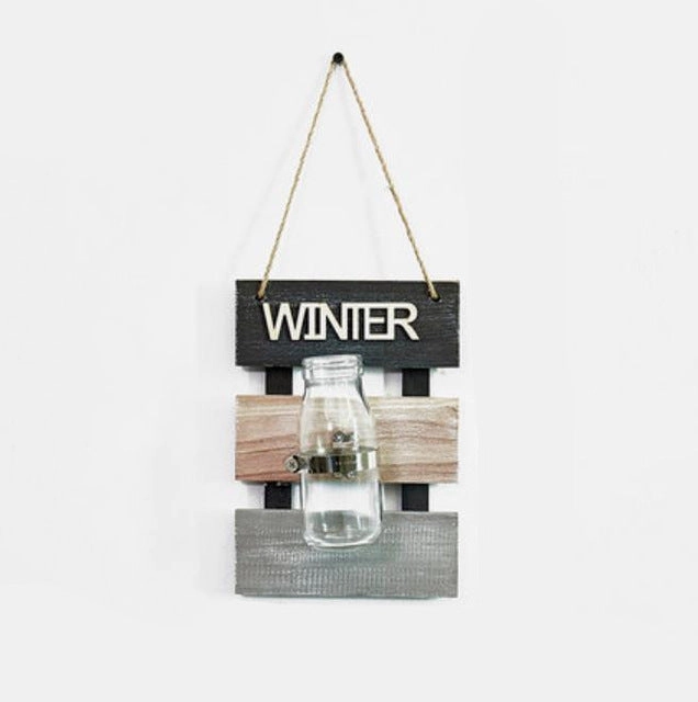 Creative Hanging Glass Wooden Base