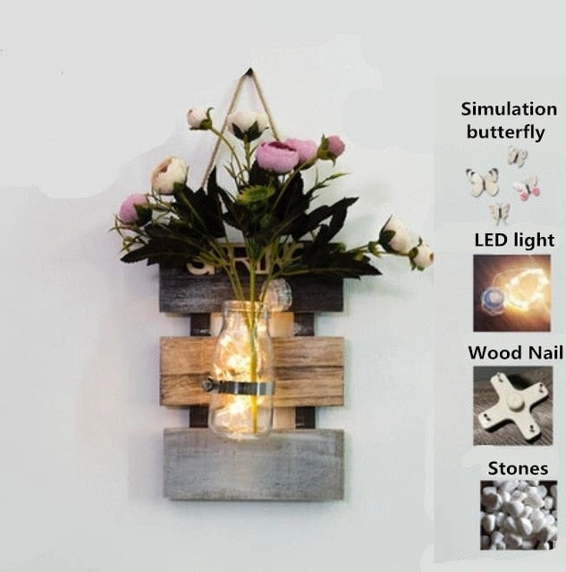 Creative Hanging Glass Wooden Base