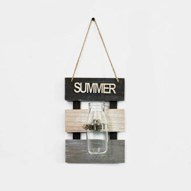 Creative Hanging Glass Wooden Base