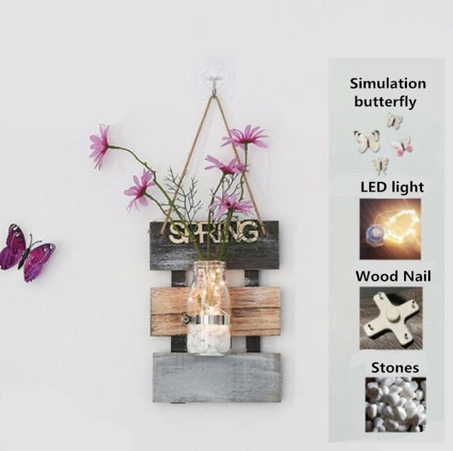 Creative Hanging Glass Wooden Base