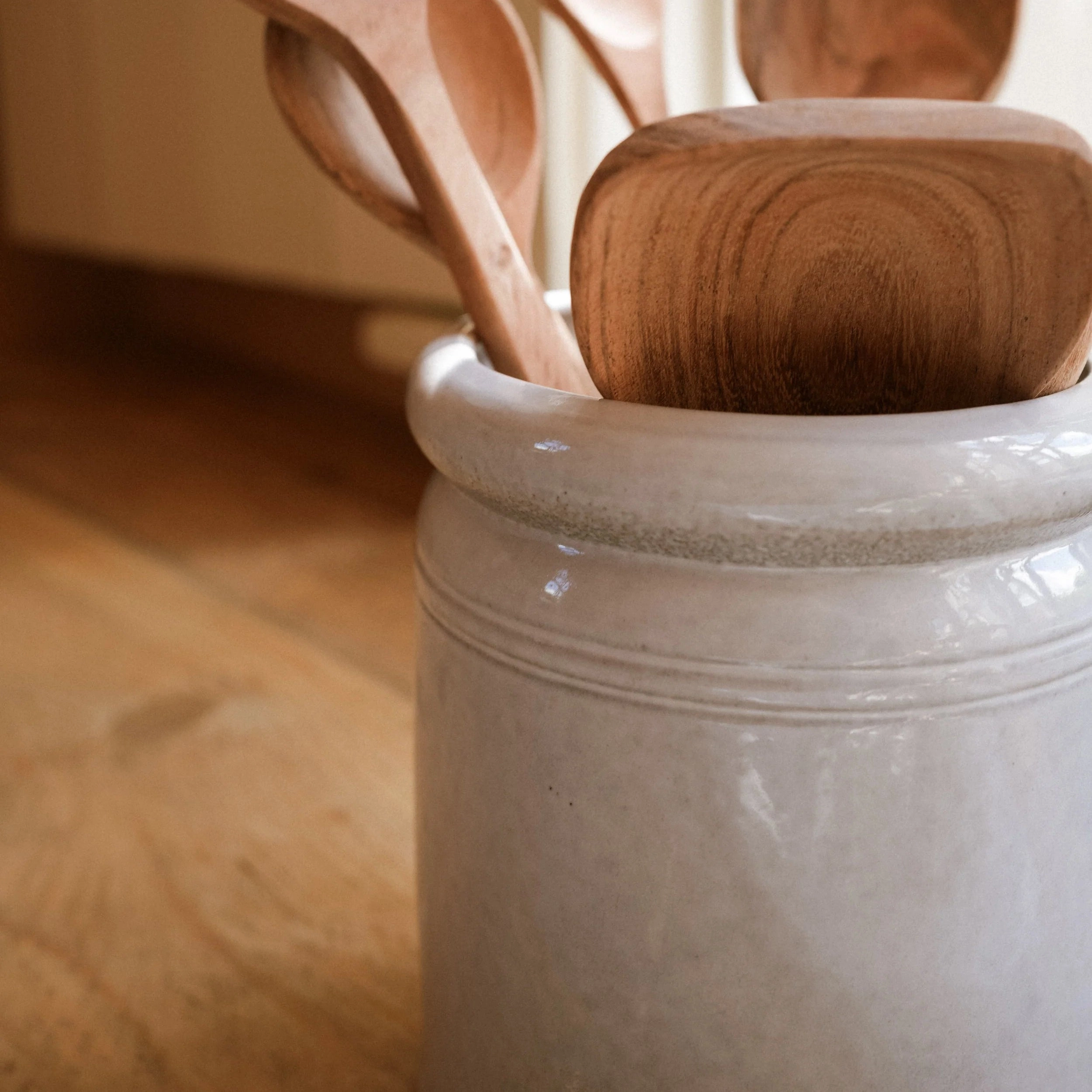 Crock Utensil Jar 15.5cm,hand-painted ceramic vase