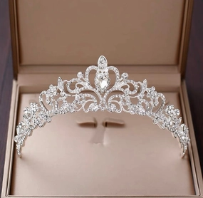 Crown Hair band Tiara Head piece bling head band 12*4.5cm artificial flower bouquet  