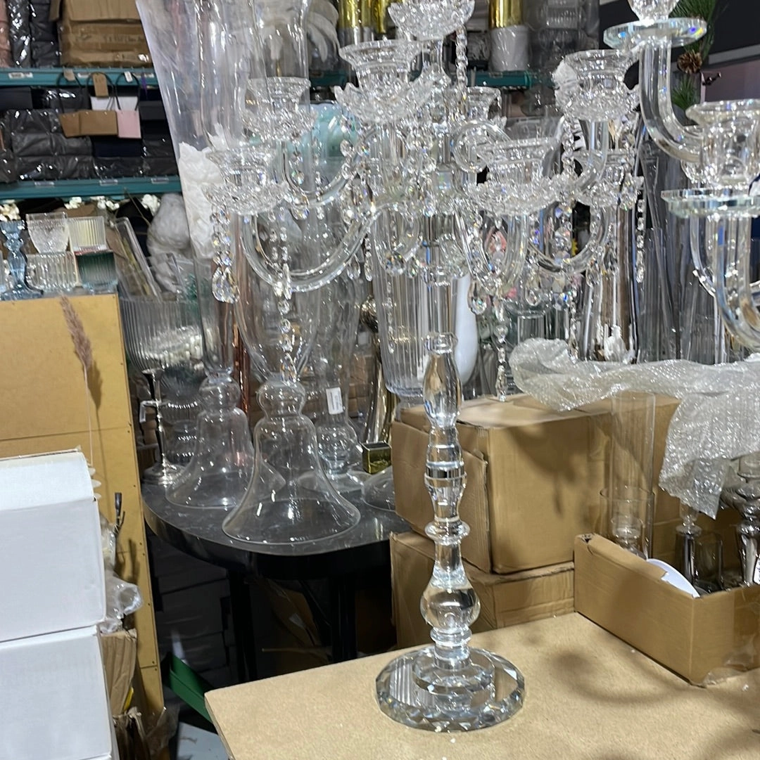 CRYSTAL CANDELABRA 9 HEAD 1.1meter tall,aesthetic flower vase
