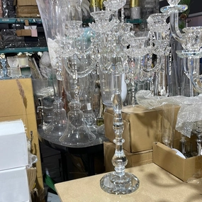 CRYSTAL CANDELABRA 9 HEAD 1.1meter tall,aesthetic flower vase