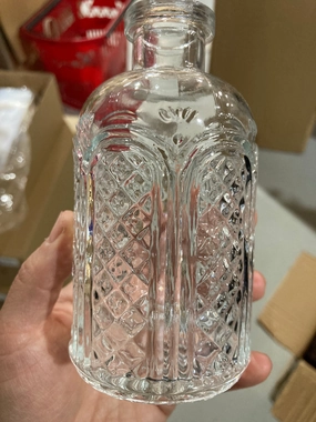 Crystal Door vintage Bud vase 5.1 H x2.75 wedding centerpiece,aesthetic flower vase