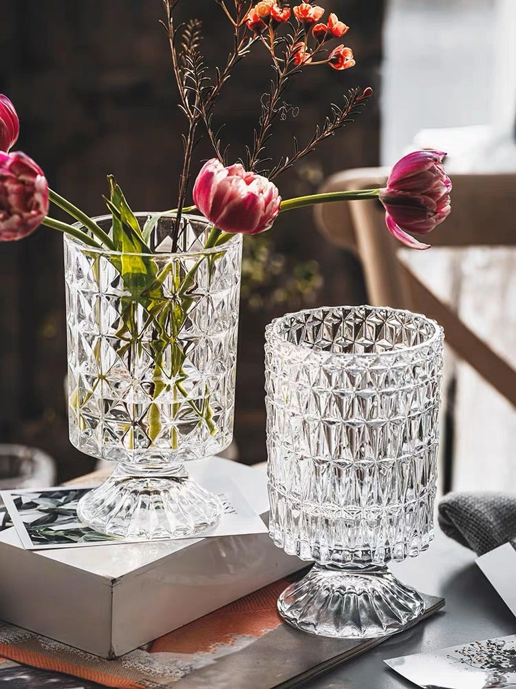 Crystal Footed Small Cup Vase 7 Chalice Goblet