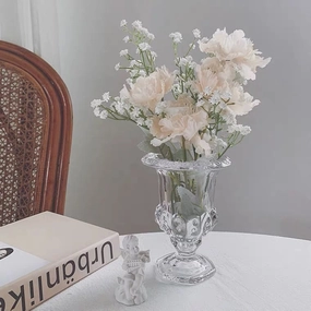 Crystal Medium Urn vase 9.5H,aesthetic flower vase