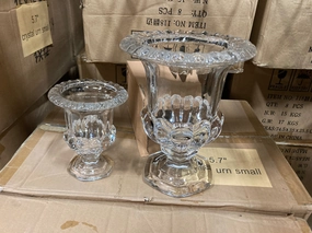 Crystal Small Urn Vase 5.7H,aesthetic flower vase