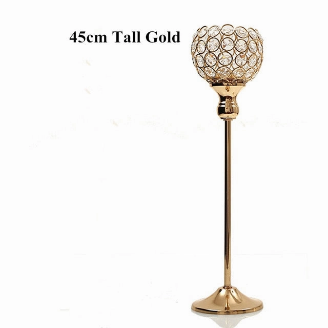 Crystal Tealight Candle Holders Metal Glass