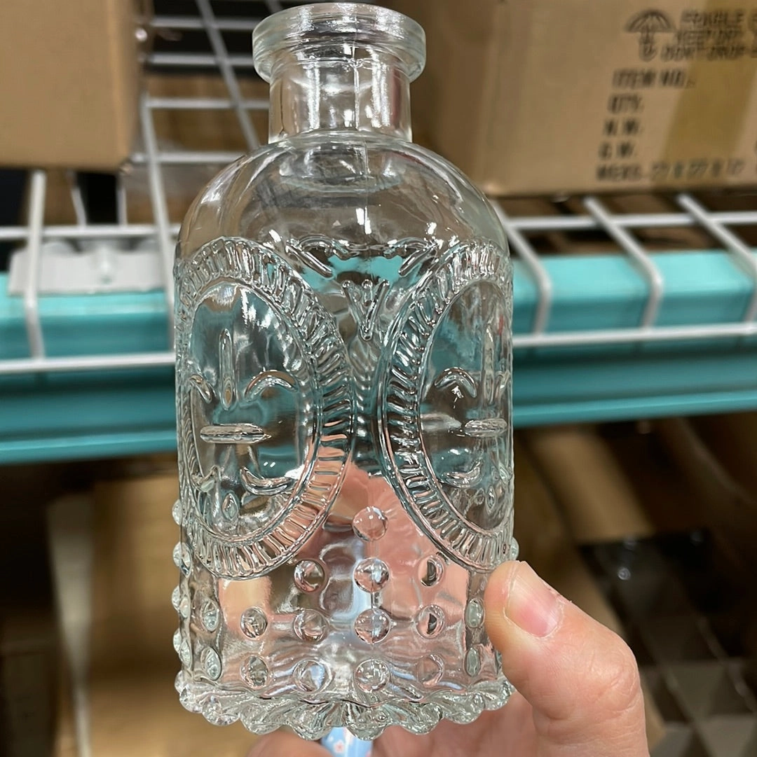 Crystal vintage Bud vase 5.1 H x2.75 wedding centerpiece