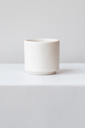 Cup Planter Matte White,indoor flower container
