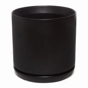 Cylinder Pot Black,terracotta plant pot