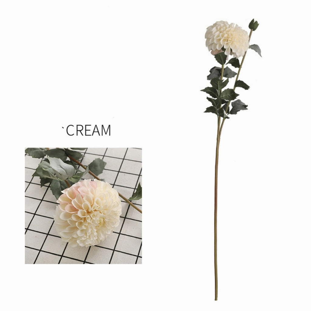 Dahlia Two Heads Artificial Silk Flower 70cm DAHLIA009-017