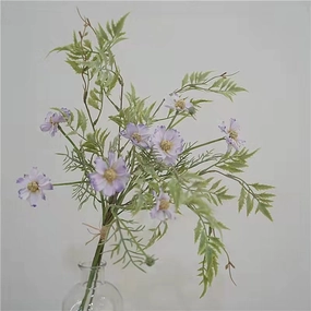 Daisy Bunch Artificial Silk Flower 56cm Stem purple BUNCH002,dried artificial flower