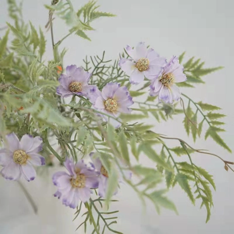 Daisy Bunch Artificial Silk Flower 56cm Stem purple BUNCH002