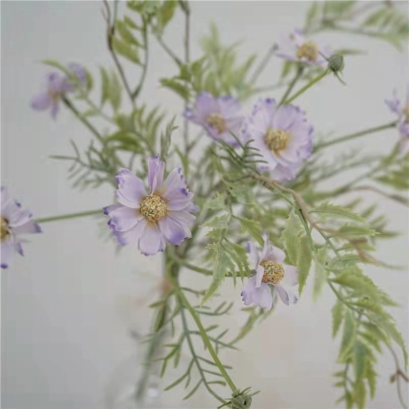 Daisy Bunch Artificial Silk Flower 56cm Stem purple BUNCH002