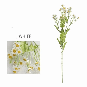 Daisy Chamomile Artificial Silk Flower 54cm Stem White DAISY012,dried artificial flower