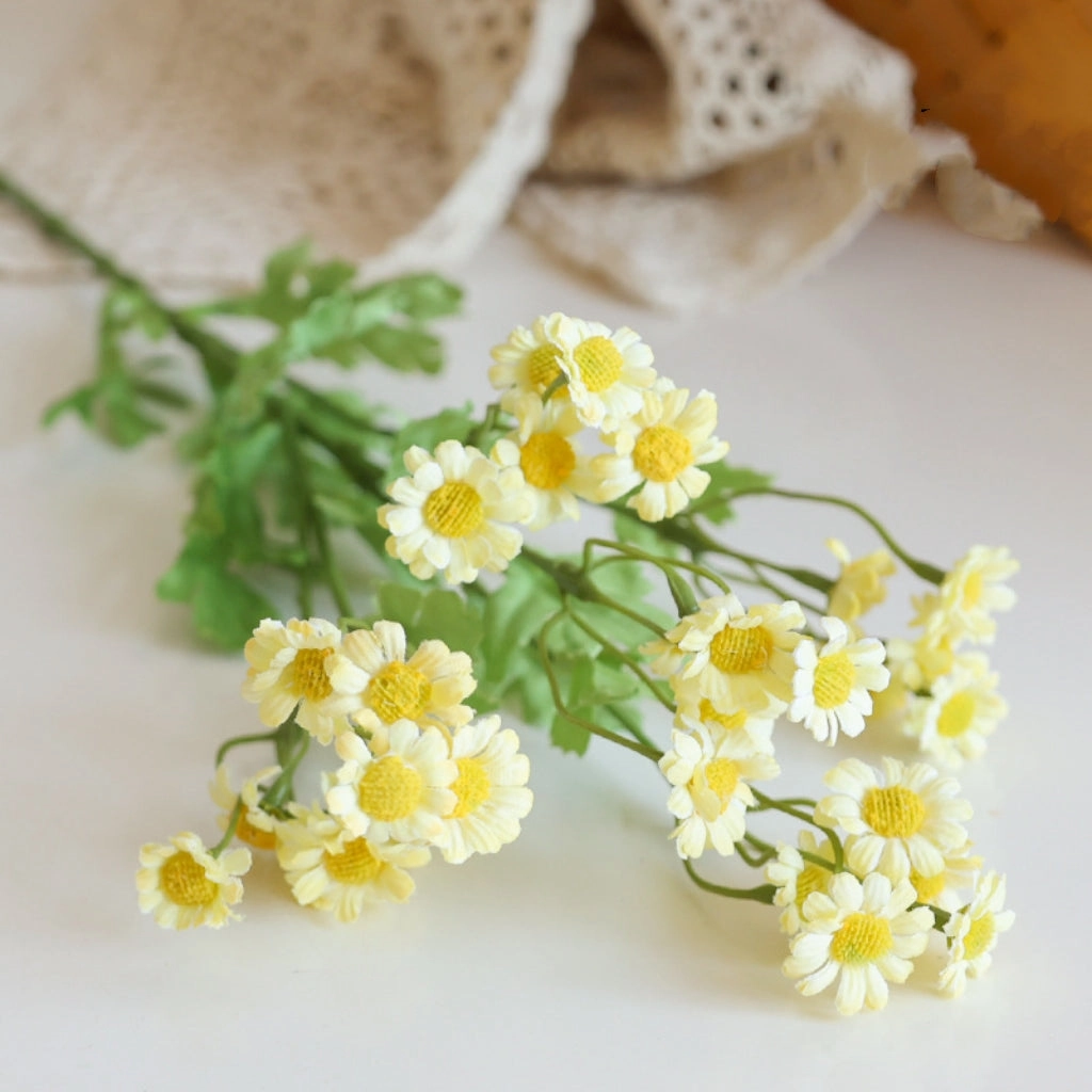 Daisy Chamomile Artificial Silk Flower 54cm Stem Yellow DAISY013