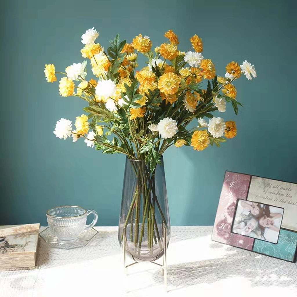 Daisy Iceland Artificial Silk Flower 52cm Stem DAISY005-008