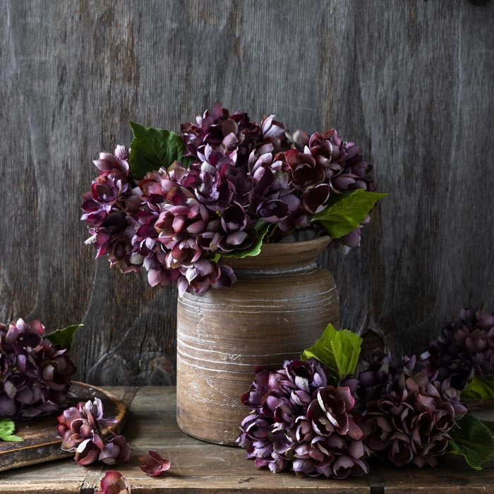 Damson Artificial Hydrangea 35cm,dried artificial flower