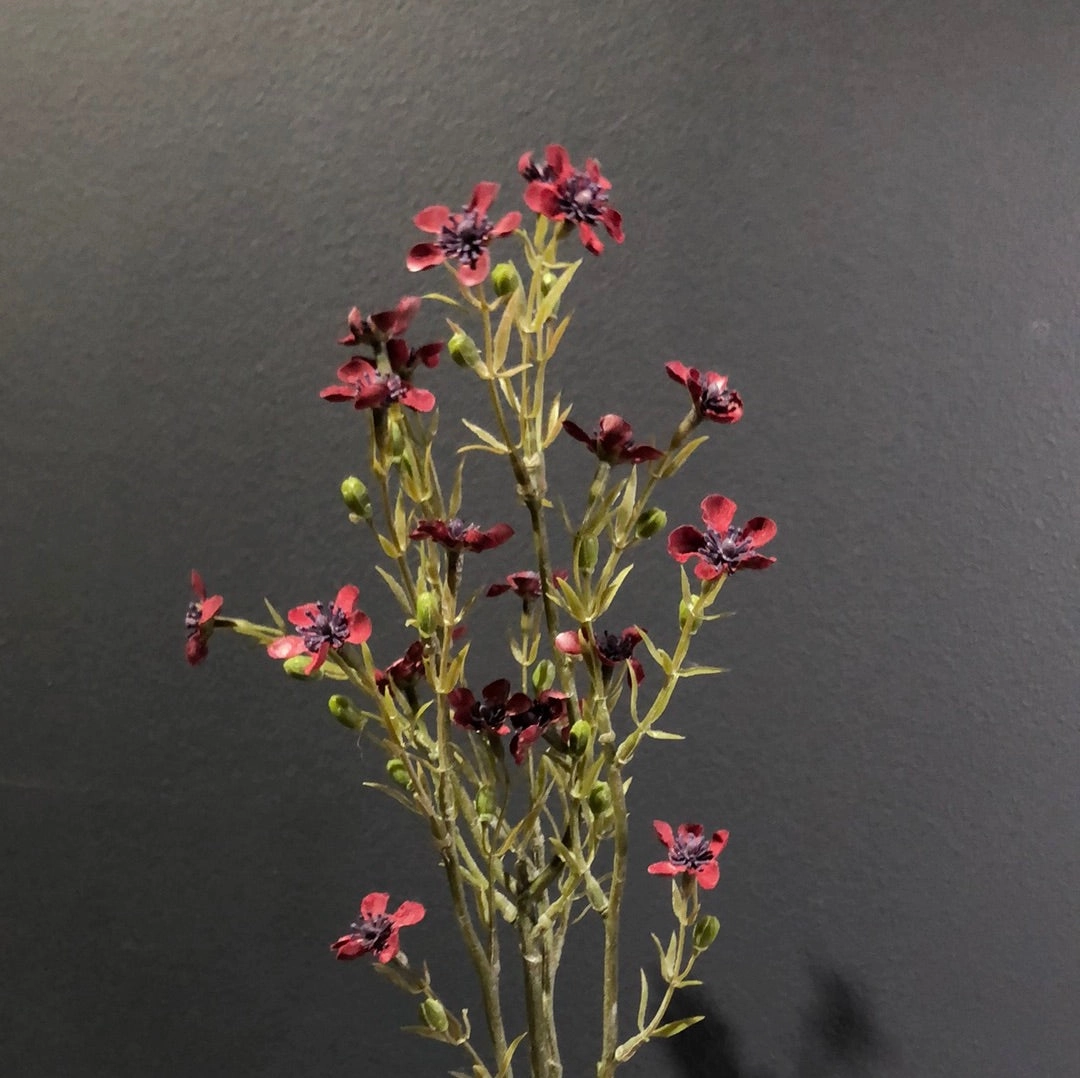 Dark Pink Wax Flower wedding greenery filler for corsage 100209(White)-WAX1 realistic flower bouquet  