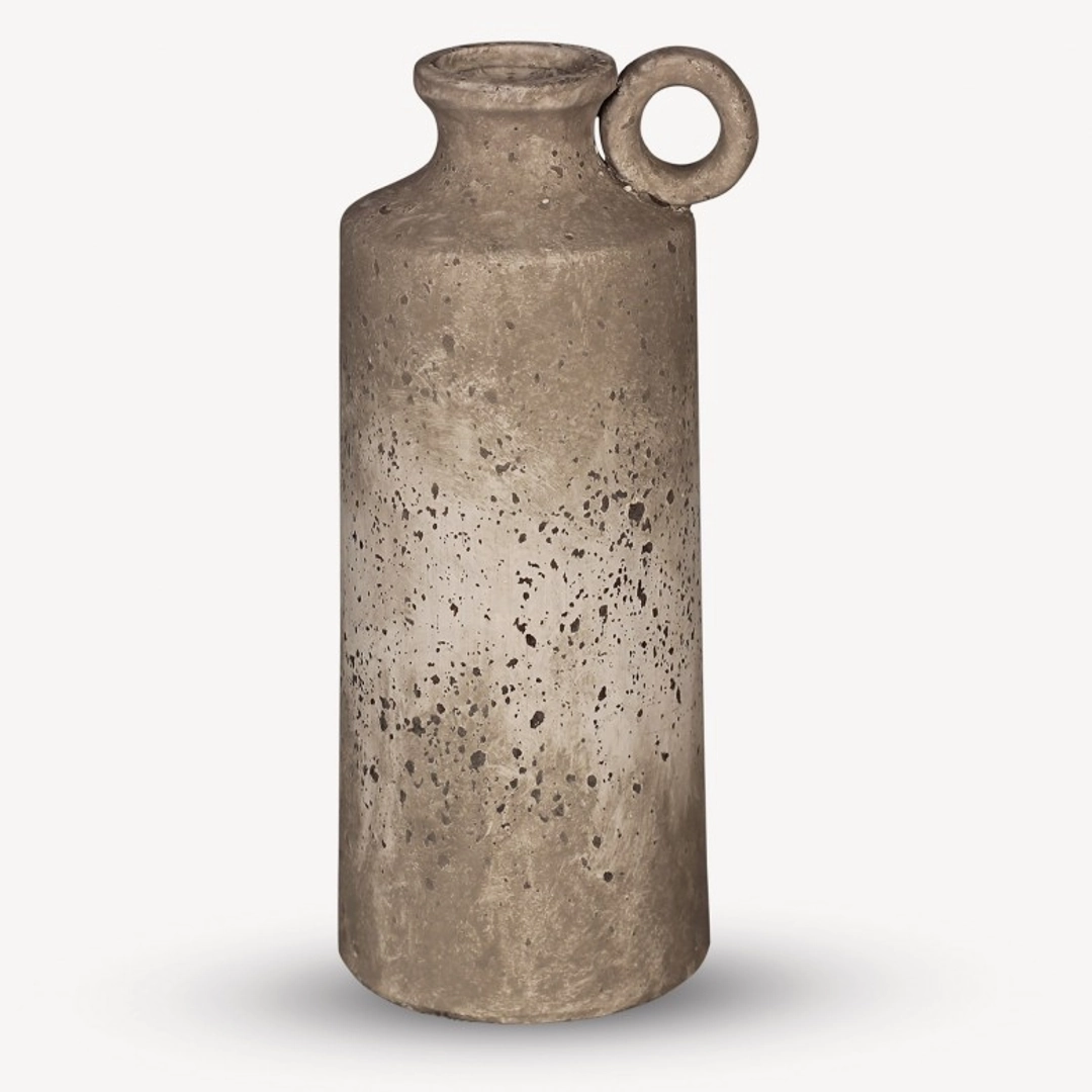 Decorative Stone Effect Cylindrical Vase 31cm