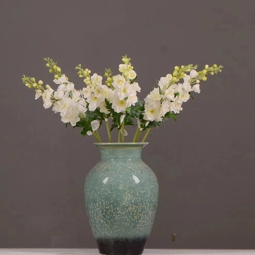 Delphinium Real Touch Artificial Silk Flower 70cm Stem White DELPHINIUM001