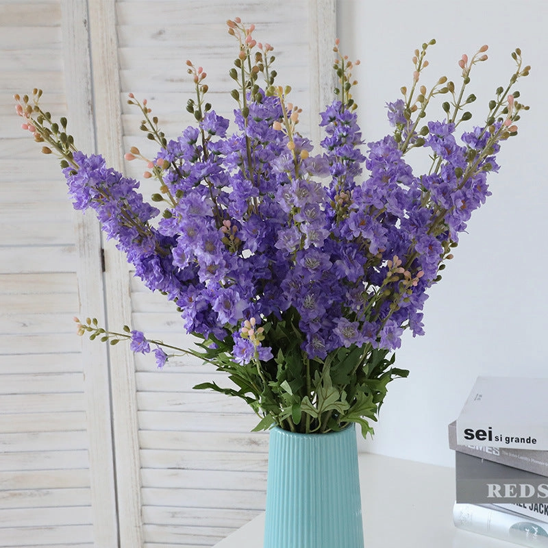 Delphinium with Spray Artificial Silk Flowers 76cm Stem DELPHINIUM004-005