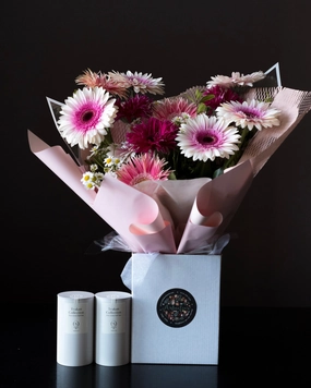 Deluxe Gerbera Bouquet Gift Set,funeral flower decor