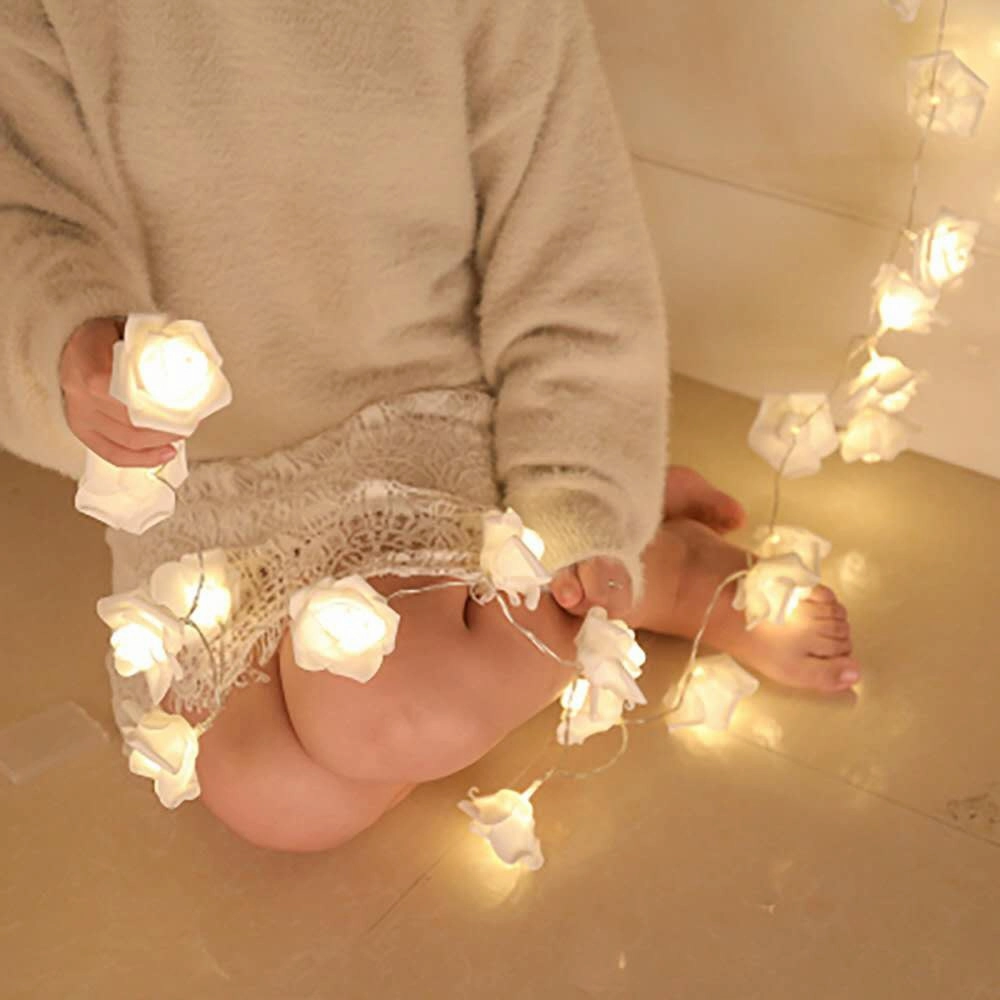 Deluxe Rose Flower LED String Lights
