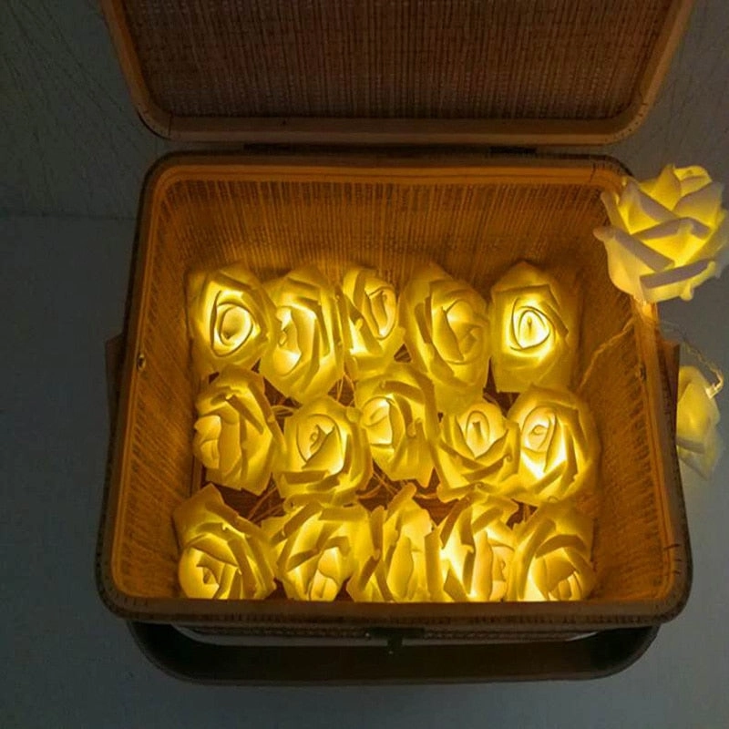 Deluxe Rose Flower LED String Lights